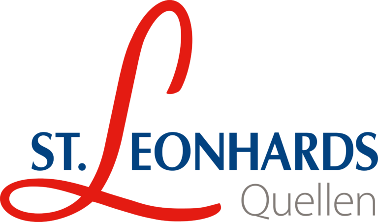 Logo von St. Leonhards Quellen, ein Unternehmen, das qualitativ hochwertiges Quellwasser verkauft.